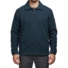 Campera polar azul de abrigo ligero y cómoda para trabajo
