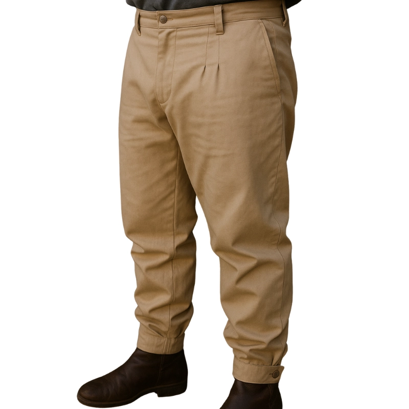 Bombacha de campo tradicional color beige, ideal para trabajo rural y estilo gaucho.