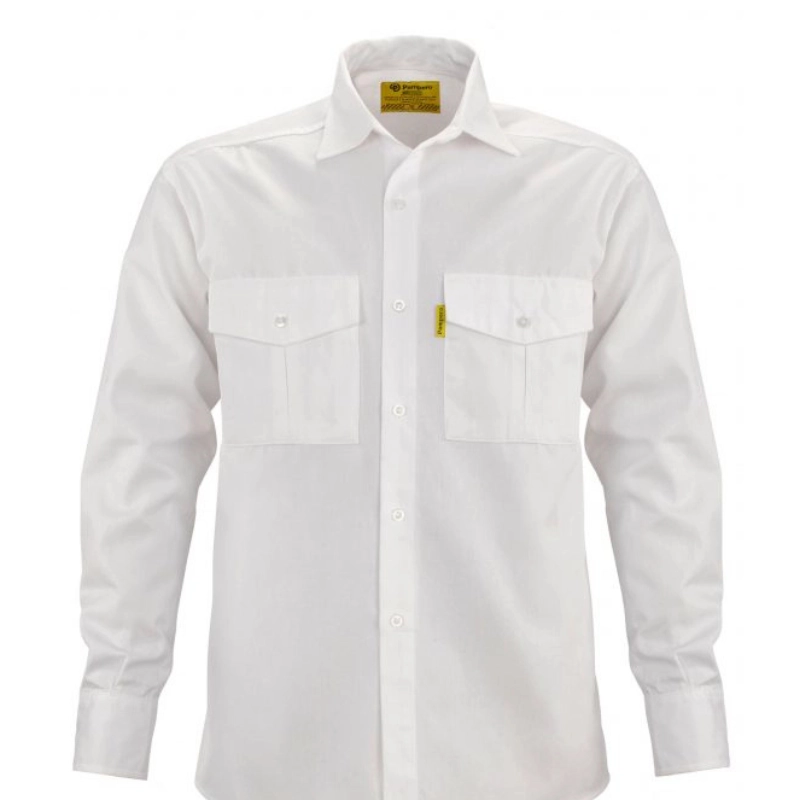 Camisa de trabajo Pampero blanca resistente para uniforme profesional