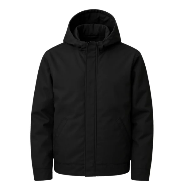 Campera Trucker negra de denim clásico para uso diario