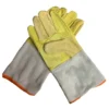 Par de guantes descarne americano de cuero con puño largo para trabajo pesado