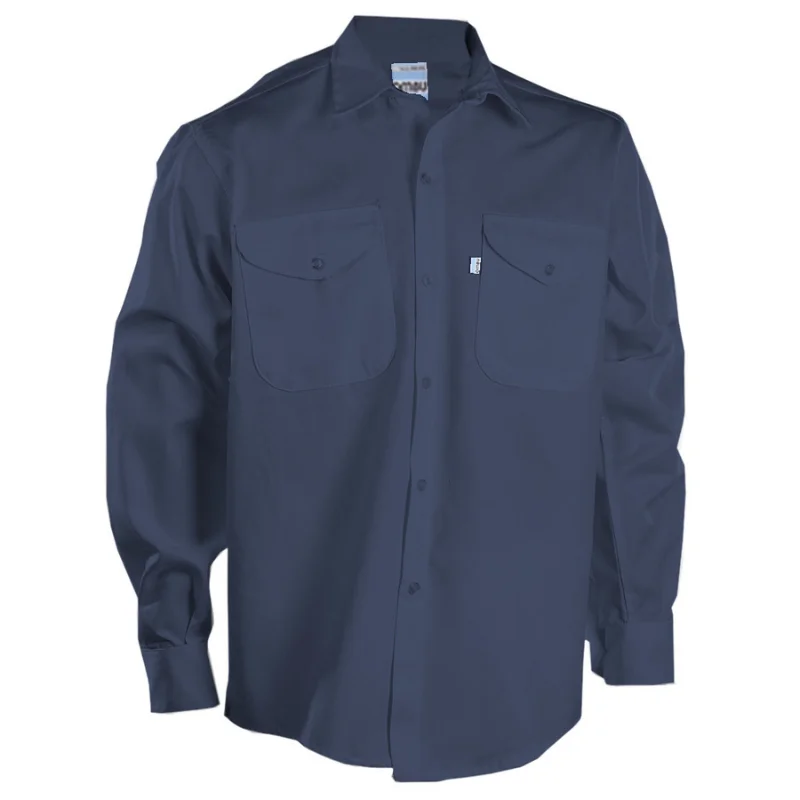 Camisa de trabajo Ombú azul marino resistente para uniforme profesional