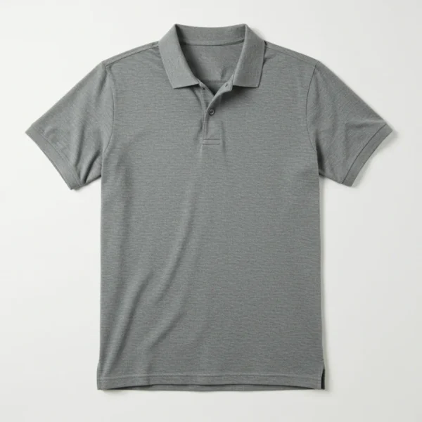Chomba piqué gris clásica para uniforme laboral