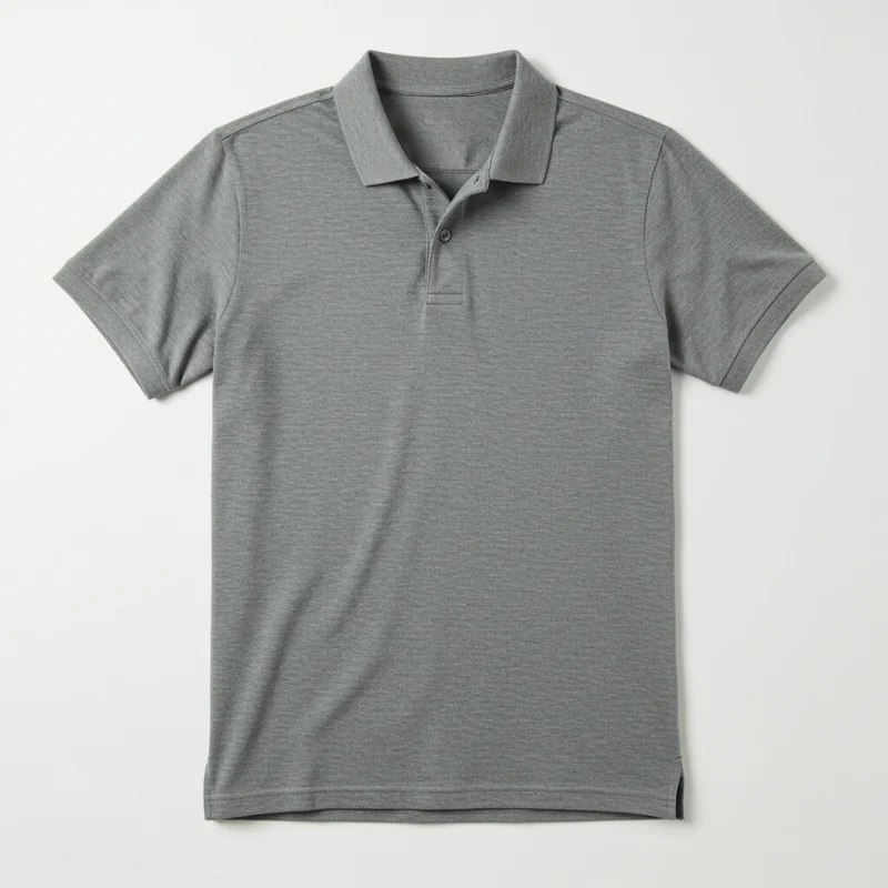 Chomba piqué gris clásica para uniforme laboral