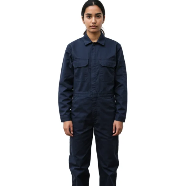 Mameluco de trabajo azul marino enterizo resistente para uniforme