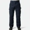 Pantalón cargo de trabajo azul marino con bolsillos laterales para uniforme
