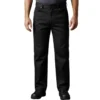 Pantalón de trabajo liso negro versátil para uniforme profesional