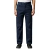 Pantalón de trabajo liso azul marino resistente para uniforme laboral