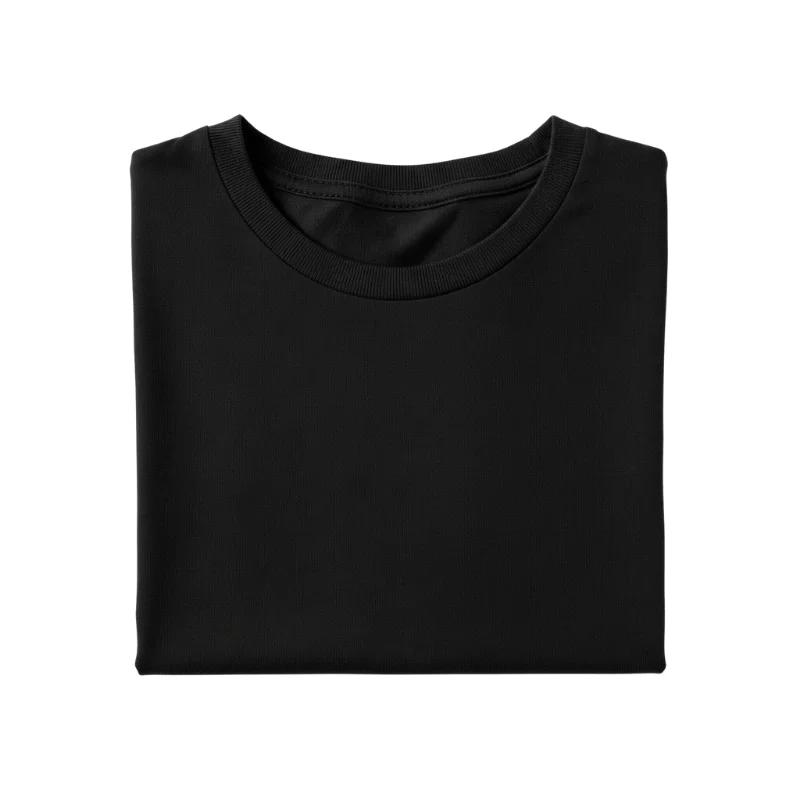 Remera económica negra básica y funcional para uso diario